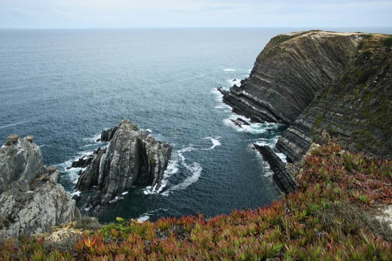 The cliffs of Cabo Sardão along the Rota Vicentina