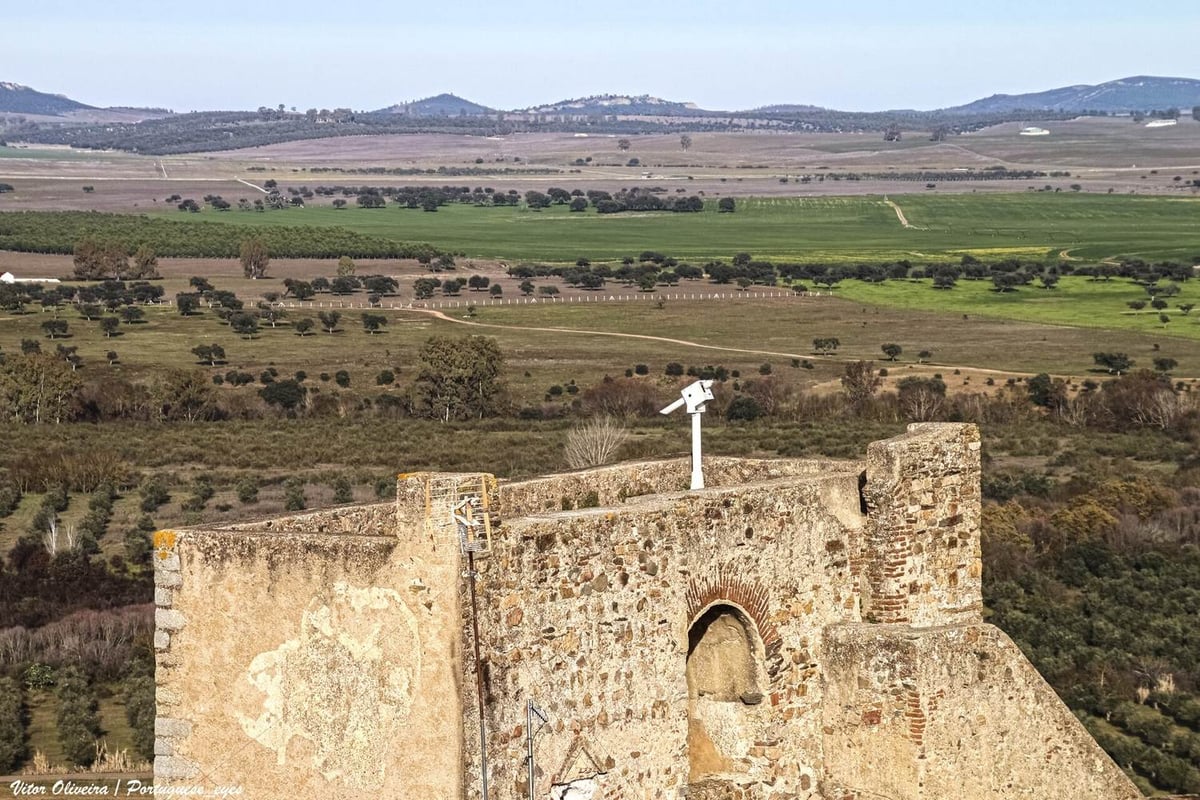 The castle of Ouguela above the Alentejo plain