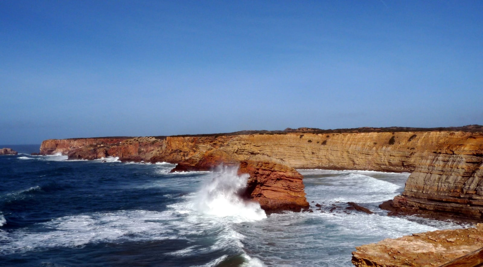 The cliffs of Carrapateira, above the Ponta do Castelo Islamic settlement